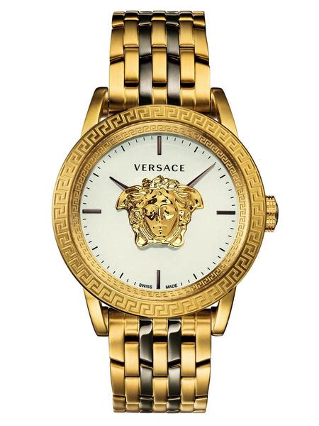 versace herrenuhr weiweiss mit gold|versace eam gold watch.